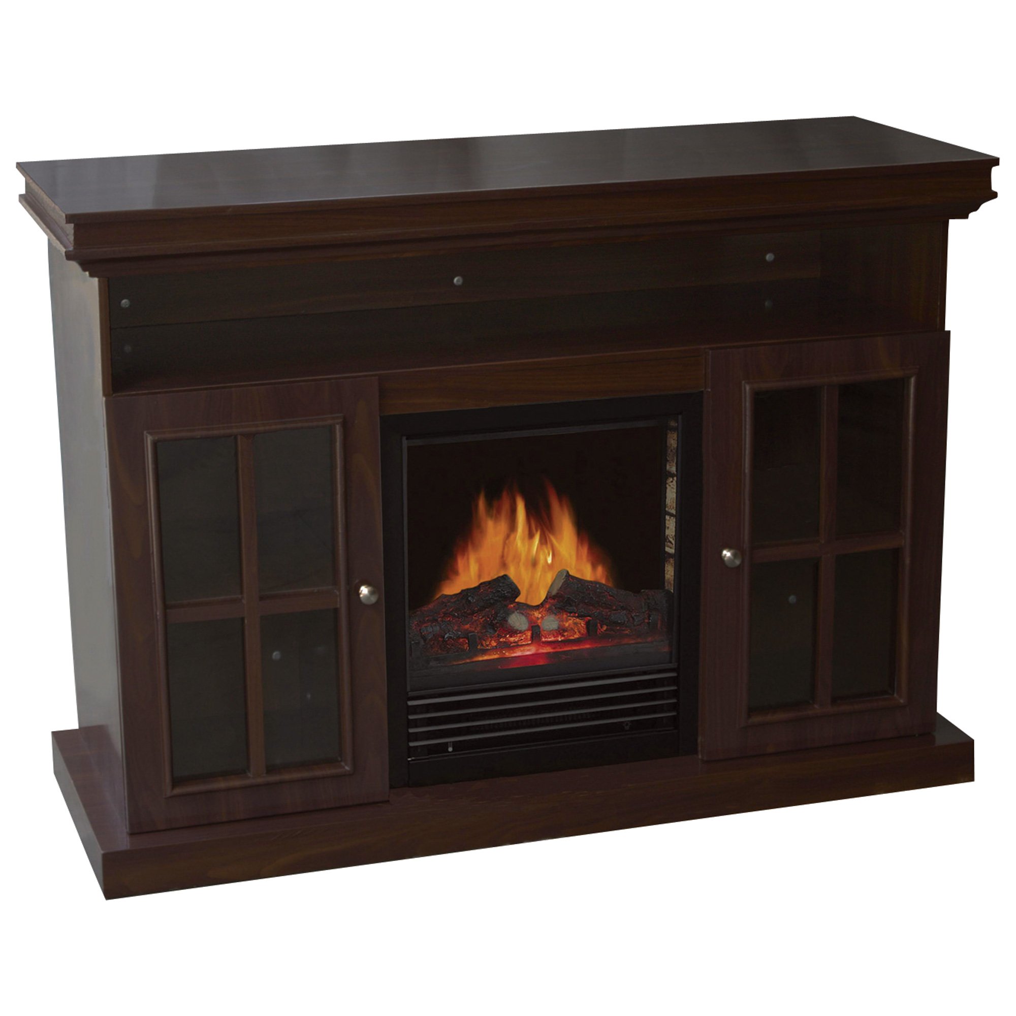 Electric Fireplace/Entertainment Center — 1500 Watts, Walnut, Model